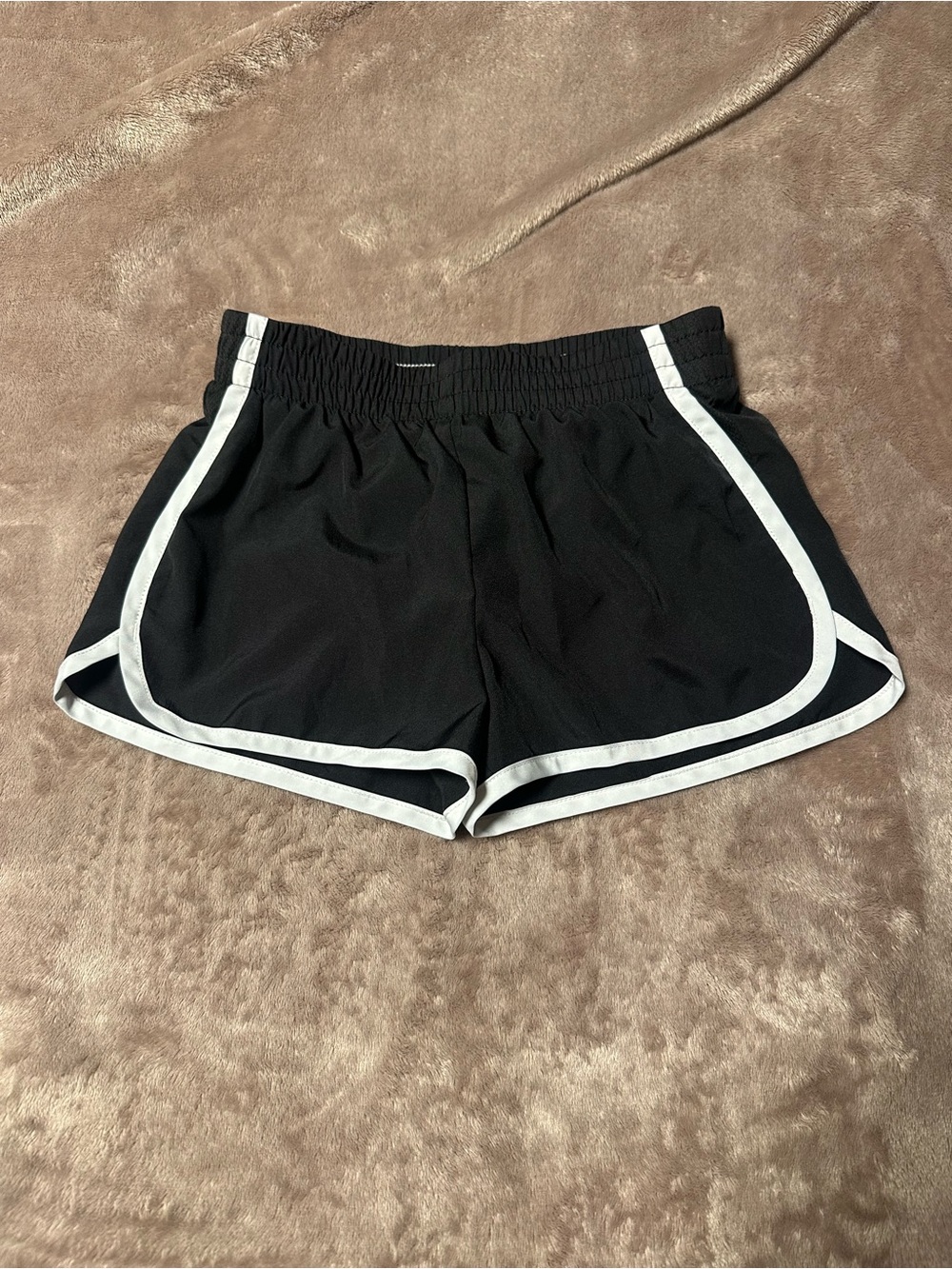 Champion Black Shorts with White Piped Trim